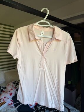 lululemon athletica Light Pink Short Sleeve Polo Tee